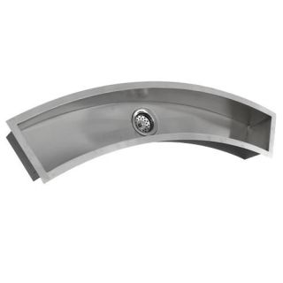 Stainless Steel Curved Trough Kitchen Island Bar Sink