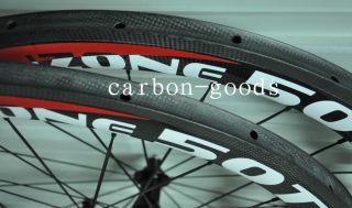 Finish Logo Carbon Fiber Road Bike 50mm Tubular Wheels Wheelset