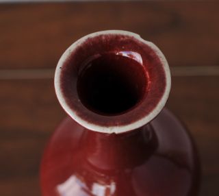 Chinese Porcelain Oxblood Sang de Boeuf Baluster Vase