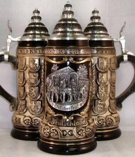 Oktoberfest Pewter Relief with State Crests Octoberfest German Beer