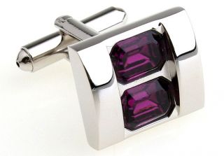 Our the most luxurious series of cufflinks Rhodium silver polished