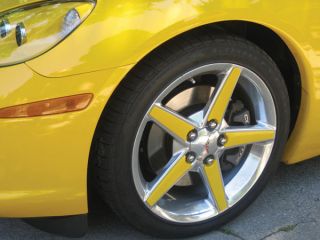 Corvette C6 Wheel Spoke Faces Velocity Yellow