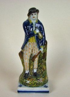 Antique Staffordshire Pratt Pearlware Figurine of A Robber Glaze