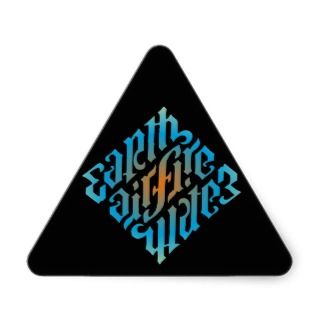 Blue Illuminati Symbol Triangle Sticker