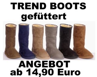 Damen Winter Stiefel Boots warm GEFÜTTERT TOP MODERNE Winterschuhe
