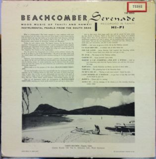 TAHITI HAWAII EXOTICA beachcomber serenade LP VG+ TR 200 Vinyl 1955
