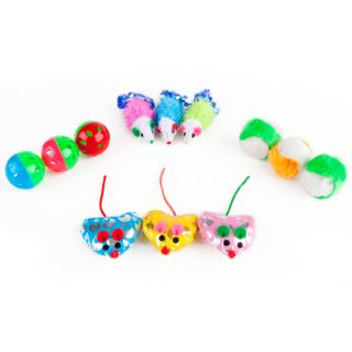 Grreat Choice™ 12 Piece Assorted Cat Toys   Mice   Toys