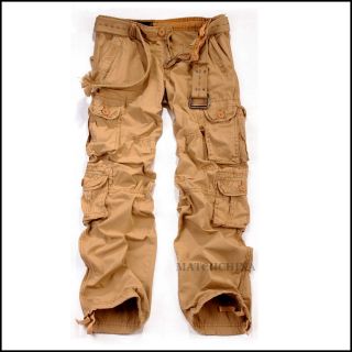 Neu Herren Militär lässig Cargo Hose pants/Trousers Farben W30 W36