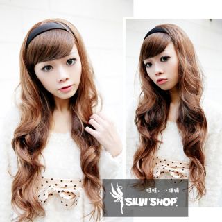 One Piece long curly wavy hair extension clip on half head 147