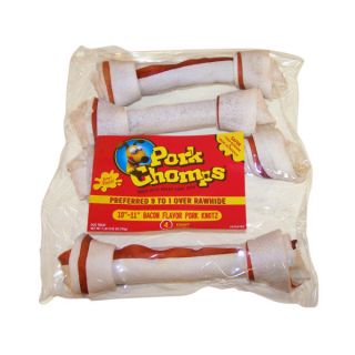 Pork Chomps™ Pork Skin Bacon Knotz   Treats & Rawhide   Dog