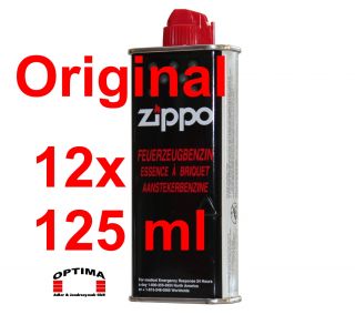 12x Zippo Feuerzeug Benzin je 125 ml Kanister (GP je Liter 13,27 inkl