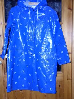 Vintage Regenmantel Raincoat Lackmantel PVC Imper Cire Gr.S