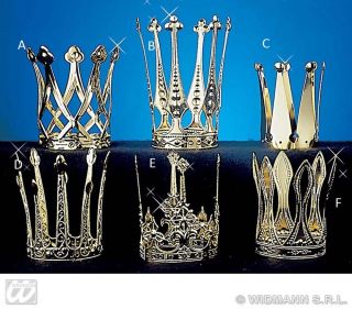 Krone Gold zum Kostüm Prinzessin Königin aus Alu   Variante nach