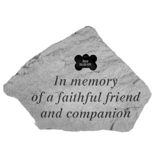 Kay Berry In Memory of.Personalized Dog Memorial Stone with Bone   Pet Memorials   Dog