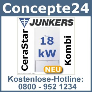 Junkers Cerastar ZWN 18 7 KE Gas Therme Kombitherme Kombiheizung