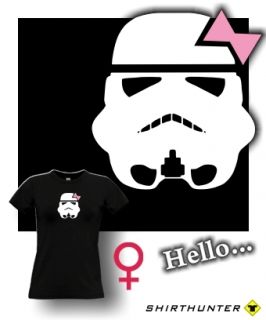 SHIRT girl girlie * HELLO CLONE KITTY * cute star empire trooper