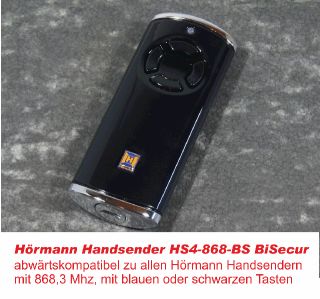 Hörmann Handsender HS4 868 BS schwarz BiSecur