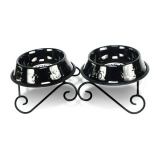 Platinum Pets Double Scroll Diner Stand   Chrome