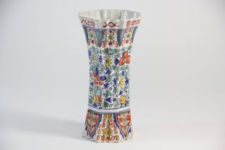 Blumen Vase Tulpenvase handbemalt gemarkt Niederlande 19.Jhd
