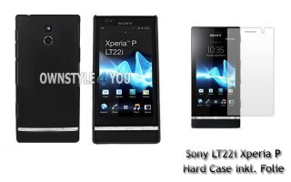 Hart Schale Schutzhülle Case Cover für Sony Xperia P LT22i +Folie