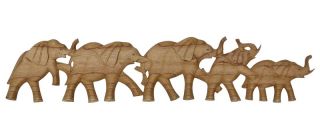 Schöne Elefantenfamilie Elefanten Relief Holz Elefant Rel21