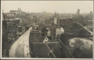 Ansichtskarte Rothenburg ob der Tauber: Stadtkern mit Stadtmauer, 28.6