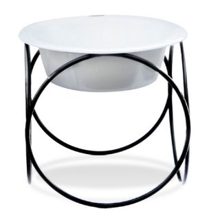 Platinum Pets Olympic Diner Stand w/ Bowl   White