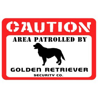 Bungalow Printed Caution Golden Retriever Pet Mat   Dog   Boutique
