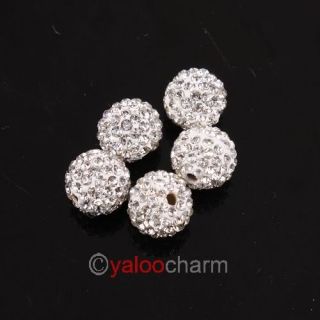 4x Kristall Strass Fimo Perlen Ball Beads Passen Halskette 10mm zu