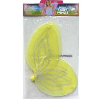 Feenfluegel Fee Fluegel Gelb mit Glitzer Kinder Kostuem Kinderkostuem