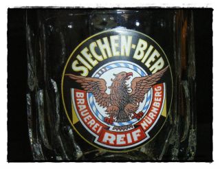 altes Bierglas SIECHEN Bier BIERKRUG aus Glas HUMPEN Bempel F180
