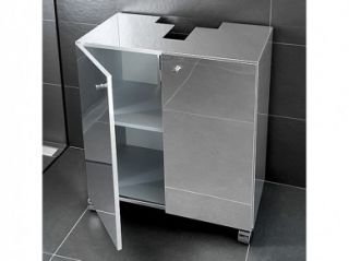 Waschbeckenunterschrank Edelstahl mit 2 Türen 66x60cm Sonderpreis