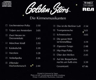 DIE KIRMESMUSIKANTEN   CD   GOLDEN STARS ( Rar )