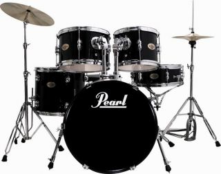 Pearl Target Serie Drum Set in der Farbe Schwarz und mit chrome