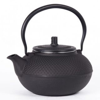 Asiatische Gusseisen Teekanne 1,5 L schwarz inkl. Teesieb Tee Kanne