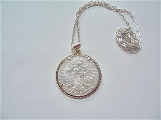 Kette 835 er Silber mit  Maria Theresia Taler 