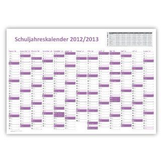 Schul Jahreskalender 2012/13   extra groß im DIN B1 Format (1000 x