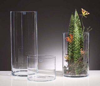 Glasvase Bodenvase Vase Blumenvase 40 cm Glas XXL groß