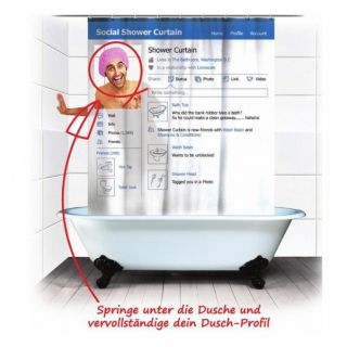 Soziales Netzwerk Duschvorhang Profilbild   für alle Facebook und