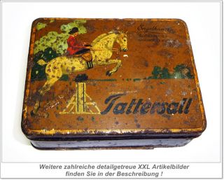 alte Engelhardt TATTERSALL Blechdose für 50 Zigaretten, 20er Jahre