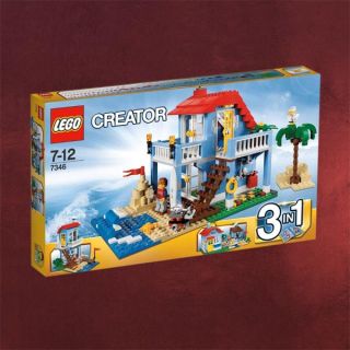 LEGO Strandhaus Haus mit Hütte Ferienwohnung bunt umbaubar Grill