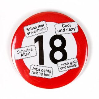 private signs Riesen Verkehrsschild Button zum 18. Geburtstag