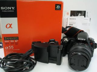 Sony SLT 55, Digitalkamera, SLR, mit 18 55mm Objektiv, TOP