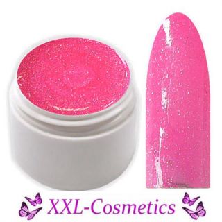 Farbgel UV Gel Neon Pink Glitter 5ml Made in Germany EG 56