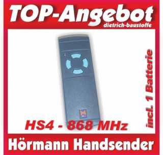 Hörmann Handsender HS4   868 MHz   blaue Tasten NEU