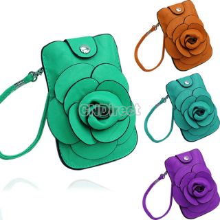 Nette Damen Camellia Neu Handtasche Schlüssel Tasche Blumetasche