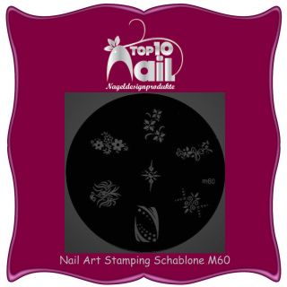 Nail Art Stamping Schablone M60 Nagel Design Nägel Schablonen