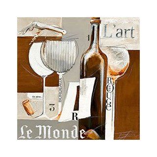 Elisabeth Espin, Le Monde 30x30 cm, Hochwertiger Kunstdruck 