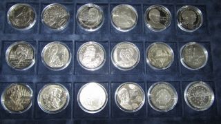 ECU Sammlung 59 Münzen   viele Länder   inkl. Schatulle