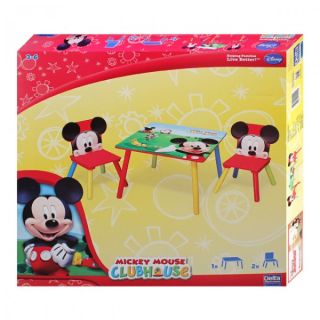 Disney Mickey Maus Kindertisch mit 2 Stühle 60x60cm Holz Kinder